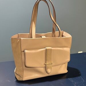 Kate Spade Blush Pink Leather and Suede Tote Bag